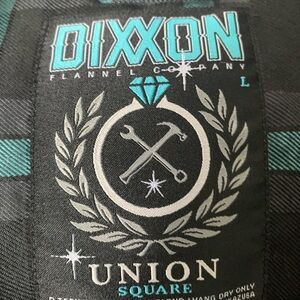 DIXXON Union Square Flannel in Black and Teal